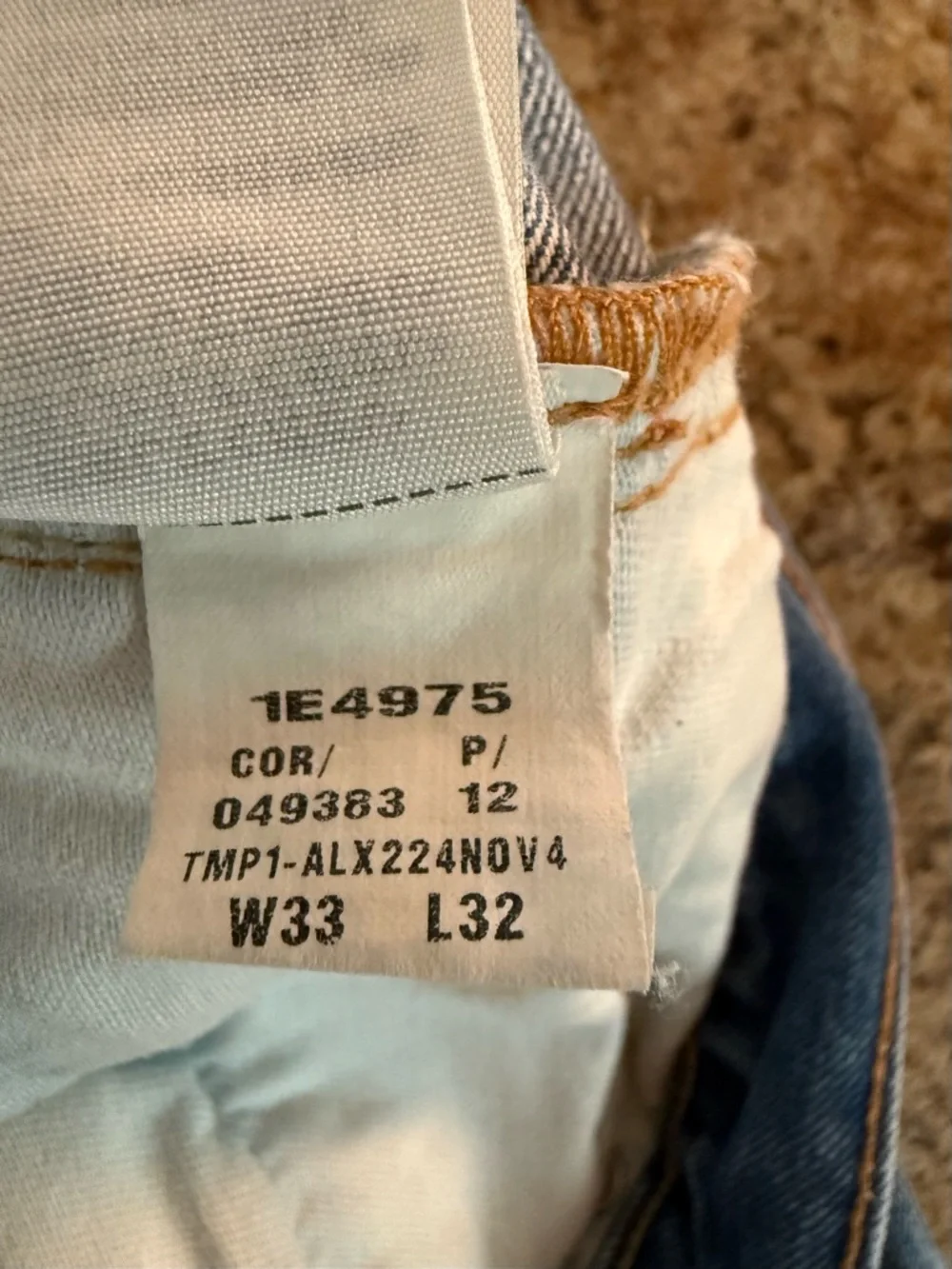 Abercrombie & Fitch Slim Straight Distressed Y2K Denim Jeans 33x32 100% Cotton